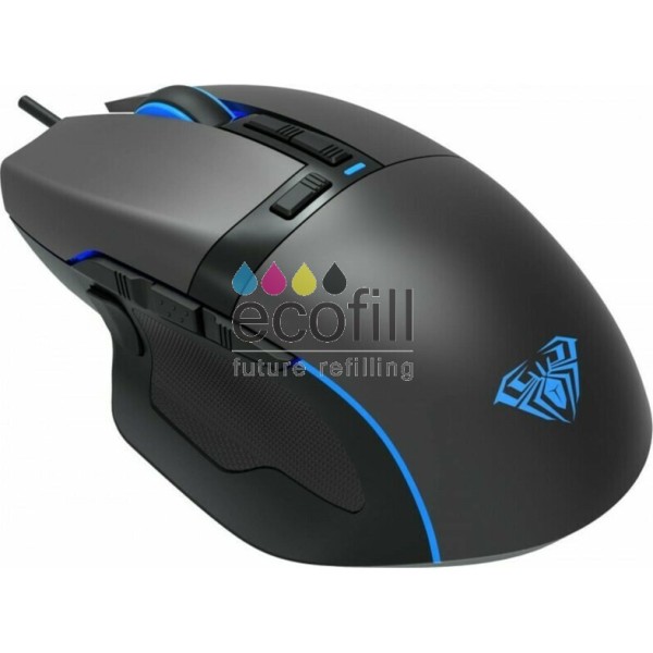 MOUSE AULA F808  WIRED USB RGB BLACK