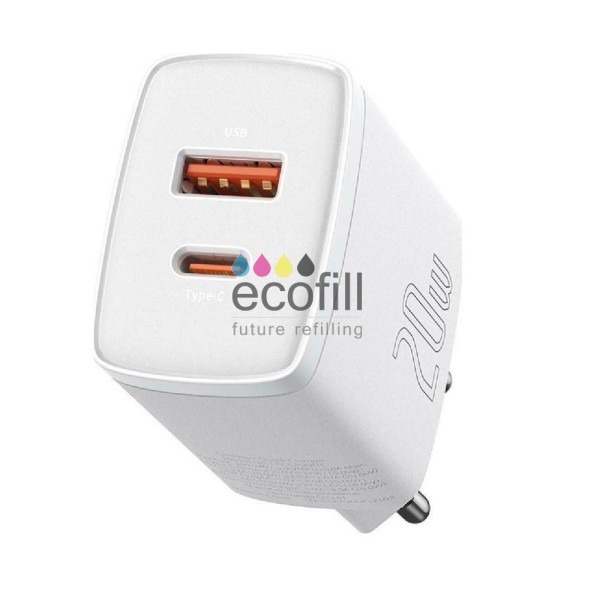 Adapter Baseus  Χωρίς Καλώδιο με Θύρα USB-A και Θύρα USB-C 20W